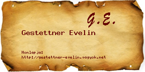Gestettner Evelin névjegykártya